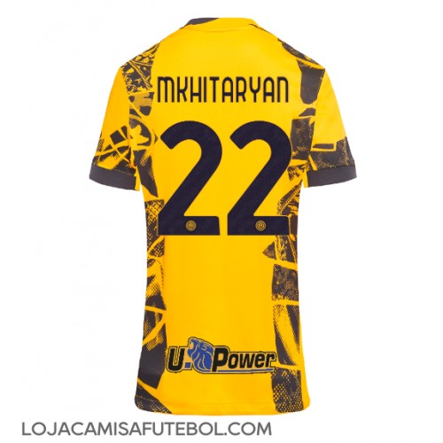 Camisa de Futebol Inter Milan Henrikh Mkhitaryan #22 Equipamento Alternativo Mulheres 2024-25 Manga Curta